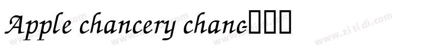 Apple chancery chanc字体转换